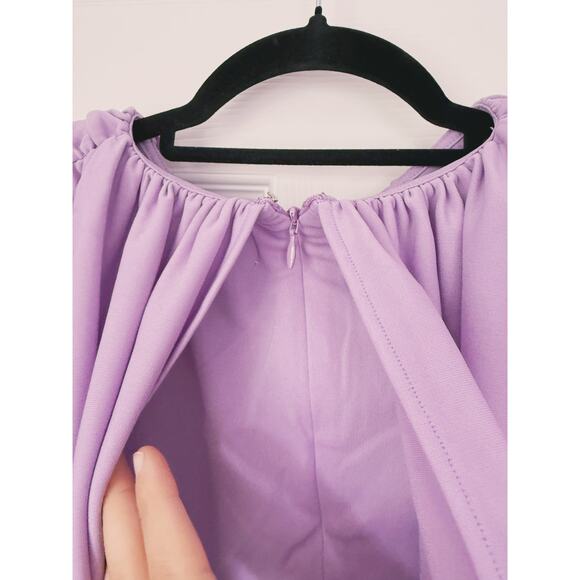 NWT Ronny Kobo Kelly Lavender Mini Dress Large Blouson Pastel Event Coquette - Picture 8 of 8